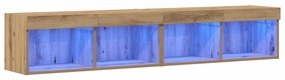 vidaXL Ντουλάπι TV Επιτοίχιο 2 pcs Artisan Oak 80 x 30 x 30 εκ