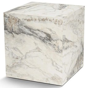 Τραπεζάκι Βοηθητικό Kup 262ARD1105 45x45x50cm Marble Effect White