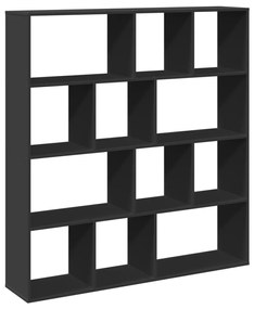 vidaXL Βιβλιοθήκη Μαύρο 132x29x141,5 εκ. από Επεξεργασμένο Ξύλο