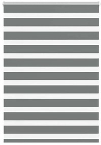 vidaXL Ζέβρα τυφλή Σκούρο Γκρι Πλάτος υφάσματος 105,9 εκ. Πολυεστέρας