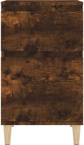 vidaXL Κομοδίνα 2 τεμ. Καπνιστή Δρυς 40x35x70 εκ.