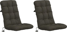 vidaXL Σέτ Μαξιλαριών Υψηλής Πλάτης 2 Τεμαχίων VIANEN 2 pcs Ανθρακί