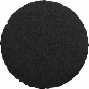 vidaXL Μαξιλάρια καθισμάτων 2 pcs Μαύρο Ø30 x 13 εκ ύφασμα