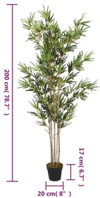 vidaXL Δέντρο Μπαμπού Τεχνητό 1380 Κλαδιά Πράσινο 200 εκ.