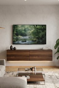Stewehome Μοντέρνα επιτοίχια τηλεοπτική βάση από σανίδα μελαμίνης 120x32x30 cm