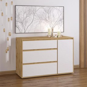 Μπουφές NITRO SOFT Λευκό με Βελανιδιά 120x40x80cm