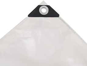 vidaXL Μουσαμάς 650 γρ./μ.² Λευκός 3 x 6 μ.