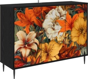 vidaXL Πλαϊνό γραφείο GENNEP Μαύρη Δρυς 102 x 33 x 76 εκ.