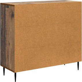 vidaXL Πλαϊνό γραφείο Παλαιωμένο ξύλο 89 x 34,5 x 80 εκ