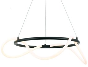 Φωτιστικό Οροφής Kyma ZM36LEDP60BK 36W Led Φ60cm 230cm Black Aca Μέταλλο