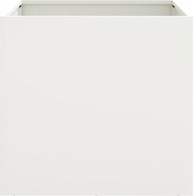 vidaXL Ζαρντινιέρα Λευκή 42x40x39 εκ. από Χάλυβα