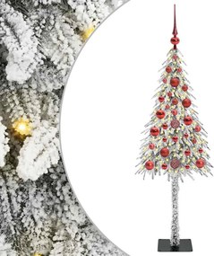 vidaXL Χριστουγεννιάτικο Δέντρο με 150 LED Λευκό 120 cm ΠΕ και Ατσάλι
