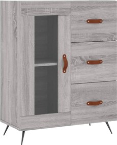 vidaXL Ντουλάπι Γκρι Sonoma 69,5 x 34 x 180 εκ. Επεξεργασμένο Ξύλο