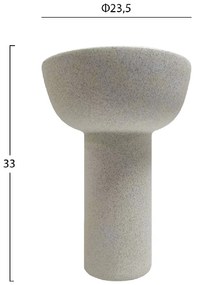 ΕΠΙΤΡΑΠΕΖΙΟ ΚΕΡΑΜΙΚΟ ΔΙΑΚΟΣΜΗΤΙΚΟ ELENDIL HM4602.01 ΥΠΟΛΕΥΚΟ ΚΡΥΣΤΑΛΛΙΚΟ Φ23x32Υ εκ.