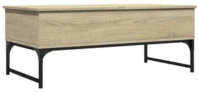 vidaXL Τραπεζάκι Σαλονιού Sonoma Δρυς 100x50x40 εκ. Επ. Ξύλο & Μέταλλο
