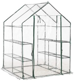 vidaXL Θερμοκήπιο με 8 Ράφια 143 x 143 x 195 εκ.