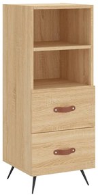vidaXL Μπουφές Sonoma δρυς 34,5 x 34 x 180 εκ. από Επεξεργασμένο Ξύλο