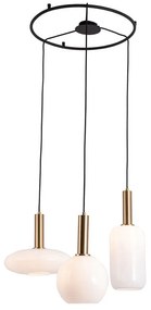 Φωτιστικό Οροφής Τρίφωτο Zambelis 22150 Opal Glass