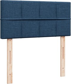 vidaXL Κρεβάτι Boxspring με Στρώμα Μπλε 100 x 200 εκ. Υφασμάτινο