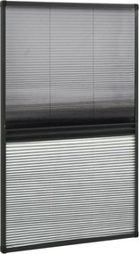 vidaXL Σήτα Παραθύρου Πλισέ με Σκίαστρο 80 x 160 εκ. Αλουμινίου