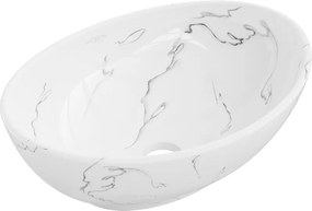 Mexen Elza νιπτήρας επιτραπέζιος 40 x 33 cm, λευκή πέτρα - 21014081