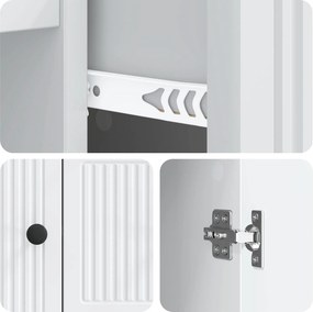vidaXL Πλαϊνό γραφείο Λευκό 66 x 34,5 x 90 εκ Επεξεργασμένο Ξύλο