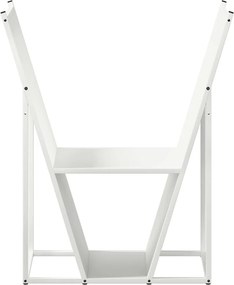 vidaXL Ράφι Καυσόξυλων Λευκό 69,5x35x81 εκ. Χάλυβας ψυχρής έλασης