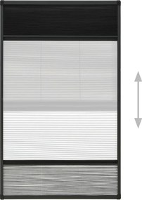 vidaXL Σήτα Παραθύρου Πλισέ με Σκίαστρο 80 x 160 εκ. Αλουμινίου