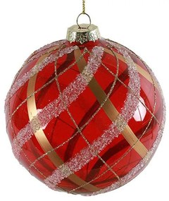 Χριστουγεννιάτικη Μπάλα 013.789094 Φ12cm Red-Gold