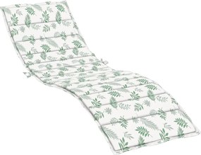 vidaXL Μαξιλάρι Ξαπλώστρας με Σχέδιο Φύλλων από Ύφασμα Oxford