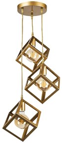 Φωτιστικό Οροφής Thora 0189399 22x22x70cm 3xE27 60W Gold Megapap Μέταλλο