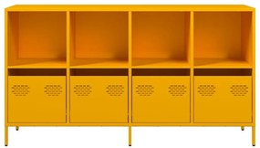 vidaXL Sideboard Μουστάρδα κίτρινη 135x39x73,5 cm Ψυχρής έλασης χάλυβα