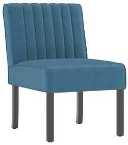 vidaXL Πολυθρόνα Μπλε Βελούδινη