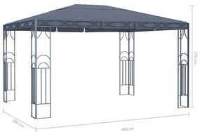 vidaXL Κιόσκι Ανθρακί 400 x 300 εκ.