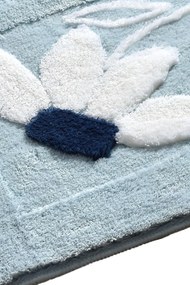 Acrylic Bathmat Set (3 Pieces) Daisy - Blue Multicolor