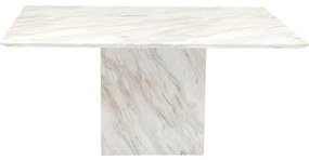 Τραπέζι Artistico Μάρμαρο Λευκό  160x90x76εκ - Λευκό