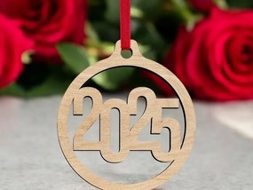 Σετ των 3 Intra απο ξύλο plywood 3mm-4mm πάχος – Στολίδι για το εορταστικό έτος 2025 25x25 cm INTRAVECTRY-MY542777