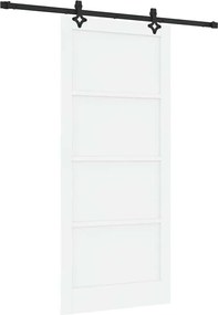 vidaXL Συρόμενη Πόρτα Λευκό και Μαύρο 93 x 211 εκ.