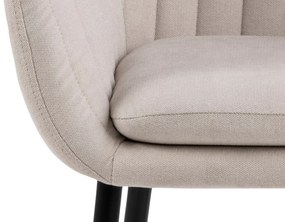 Καρέκλα Oakland 305, Beige, 83x57x61cm, 7 kg, Ταπισερί, Μεταλλικά, Μπράτσα | Epipla1.gr