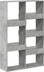 vidaXL Βιβλιοθήκη Γκρι Σκυροδέματος 100x33x155,5 εκ. Επεξεργ. Ξύλο