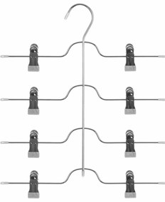 Πολλαπλή Κρεμάστρα 5five Simply Smart Ασημί Ανοιχτό Γκρι Σίδερο 32,5 x 37,6 cm Σφίξτε Παντελόνια