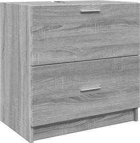 vidaXL Ντουλάπι Νιπτήρα Grey Sonoma 59x37x59 εκ. Επεξεργασμένο Ξύλο
