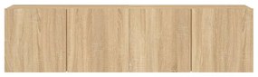 vidaXL Ντουλάπια Τοίχου Τηλεόρασης 2 Τεμ. Sonoma Δρυς 80 x 30 x 41 εκ.