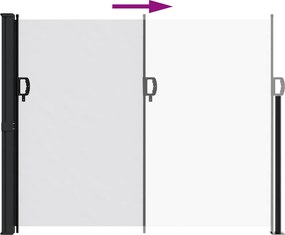 vidaXL Σκίαστρο Πλαϊνό Συρόμενο Λευκό 160 x 600 εκ.