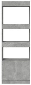vidaXL Ντουλάπι Γκρι Σκυρ. 63x33x180 εκ. από Επεξεργασμένο Ξύλο