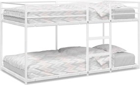 vidaXL Κουκέτα χωρίς στρώμα Λευκό 75x190 cm Ατσάλι