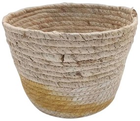 Καλάθι - Κασπώ 00.06.61193 Δίχρωμο 20x13cm Natural-Yellow Mat