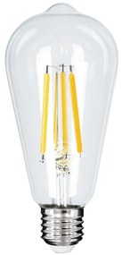 Λαμπτήρας Led Long Filament 99086 Φ6,4x14,5cm ST64 E27 4W 840lm 2700K Clear GloboStar 4W