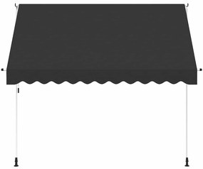 vidaXL Τέντα Συρόμενη Χειροκίνητη Ανθρακί 300 εκ.
