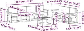 vidaXL Σειρά Καναπέ Εξωτερικού 7 τμχ.